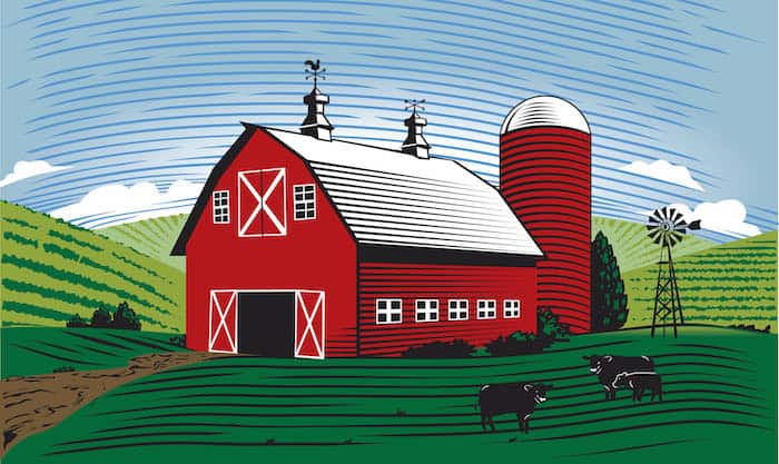 Red Barn Illustration